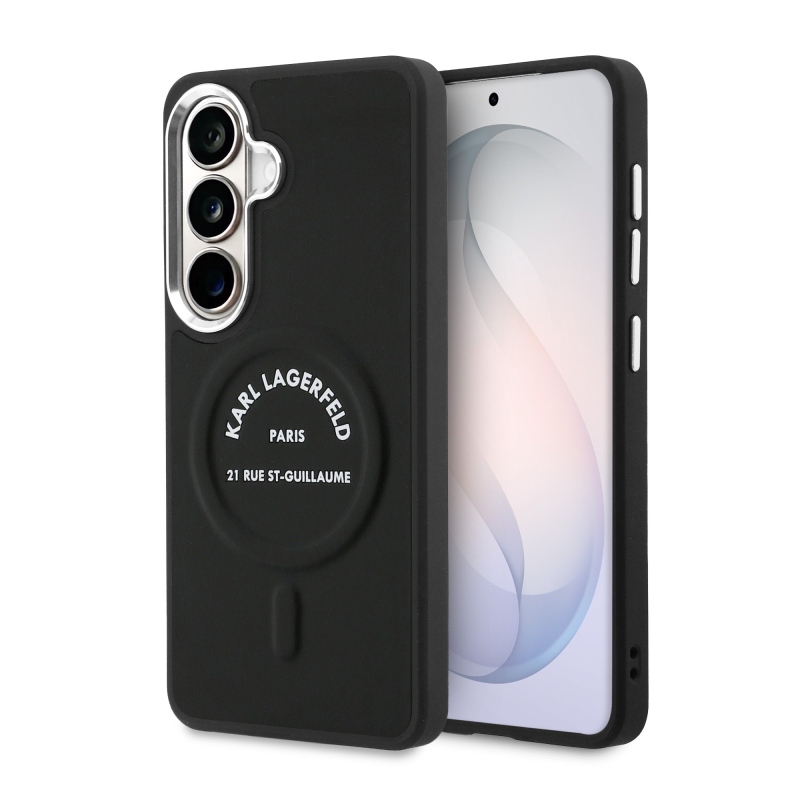Karl Lagerfeld PU RSG Logo Magnetic Zadní Kryt pro Samsung Galaxy S26+ Black