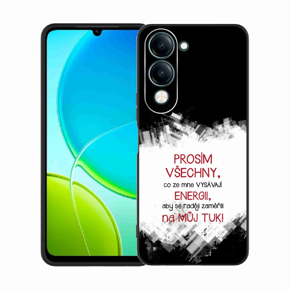 Gelový kryt mmCase na Vivo Y29s 5G - vtipný text 1 červený