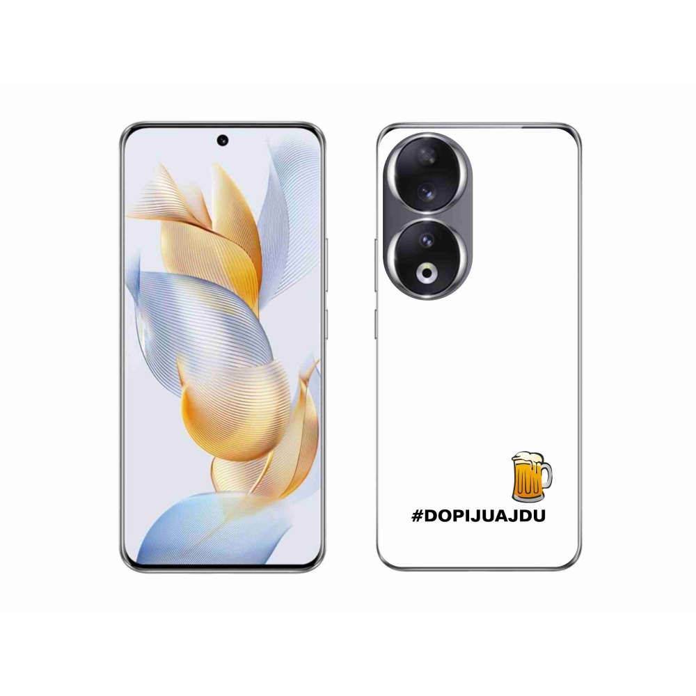 Gelový kryt mmCase na Honor 90 - pivní motiv 1 bílé pozadí
