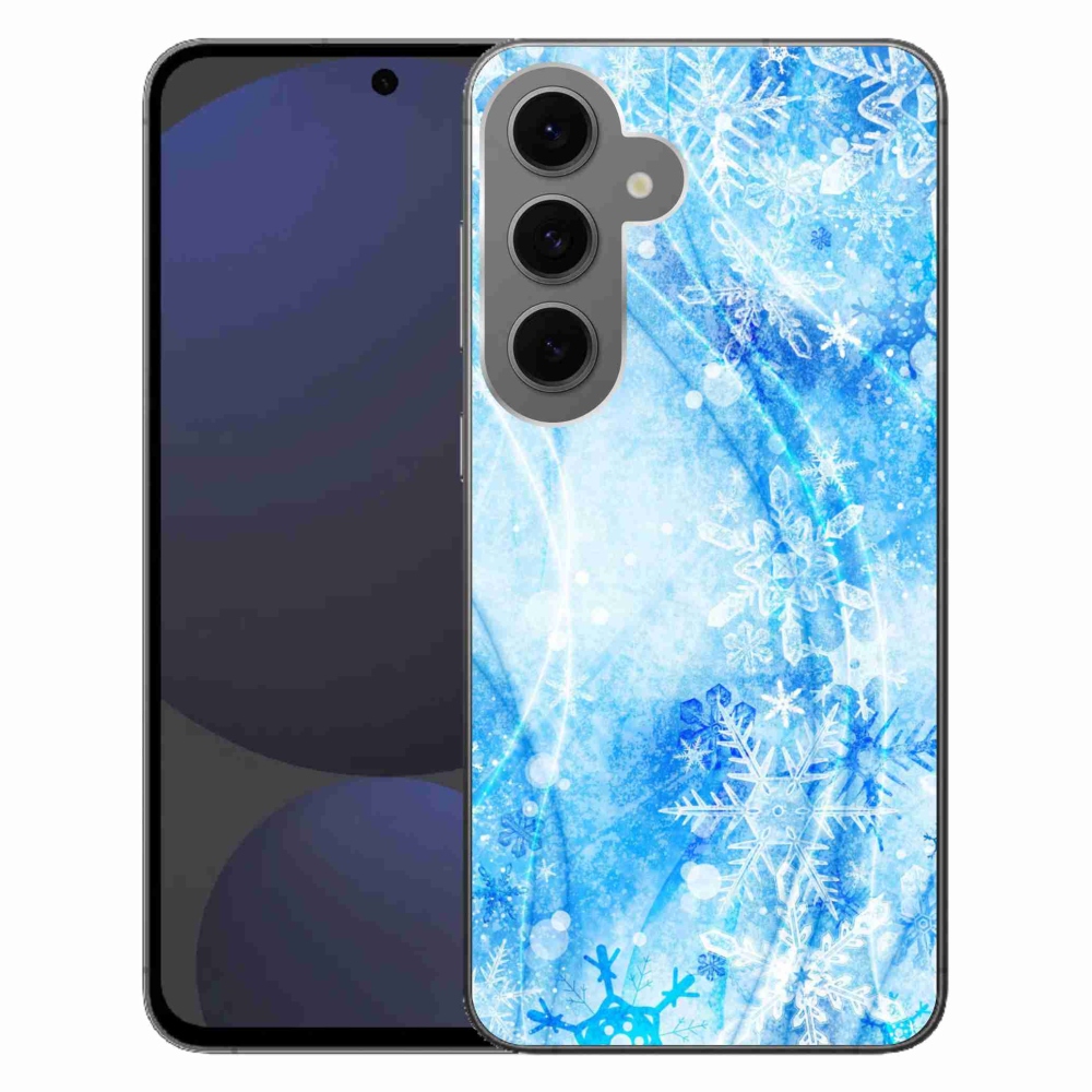 Gelový kryt mmCase na Samsung Galaxy S24 FE - sněhové vločky