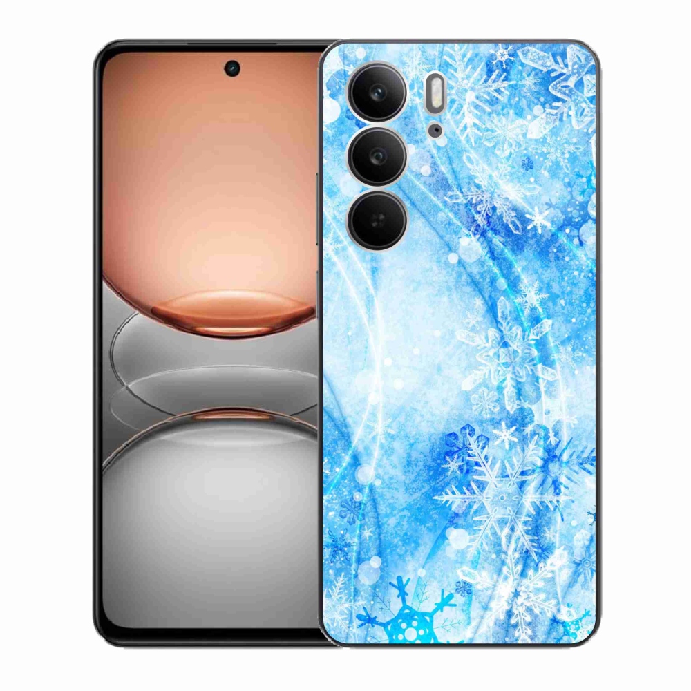 Gelový kryt mmCase na Realme C75 - sněhové vločky
