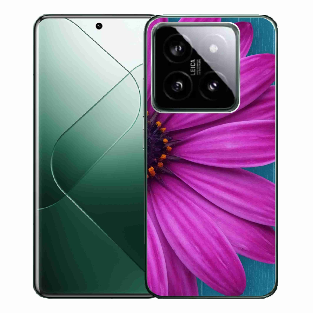 Gelový obal mmCase na Xiaomi 14 Pro - fialová kopretina