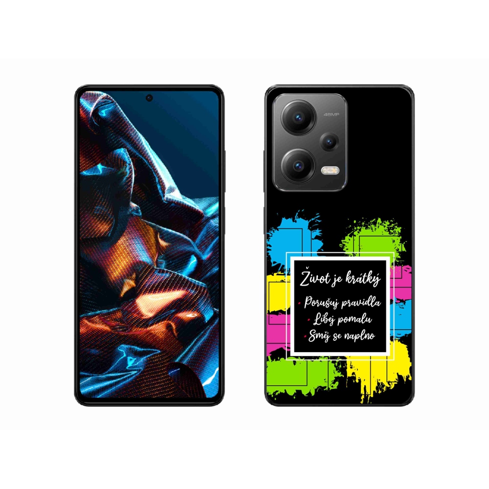 Gelový kryt mmCase na Xiaomi Redmi Note 12 Pro 5G - citát 5 černé pozadí