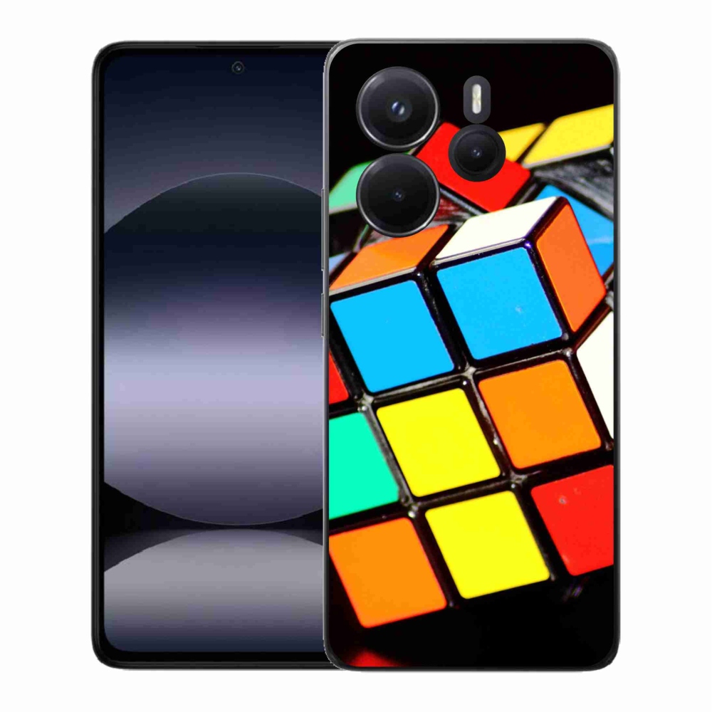 Gelový kryt mmCase na Xiaomi Redmi Note 14 - rubikova kostka