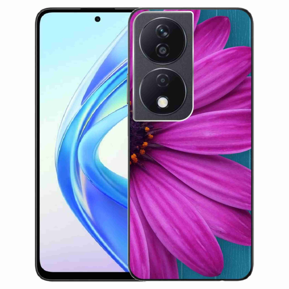 Gelový obal mmCase na Honor X7b/Honor 90 Smart - fialová kopretina