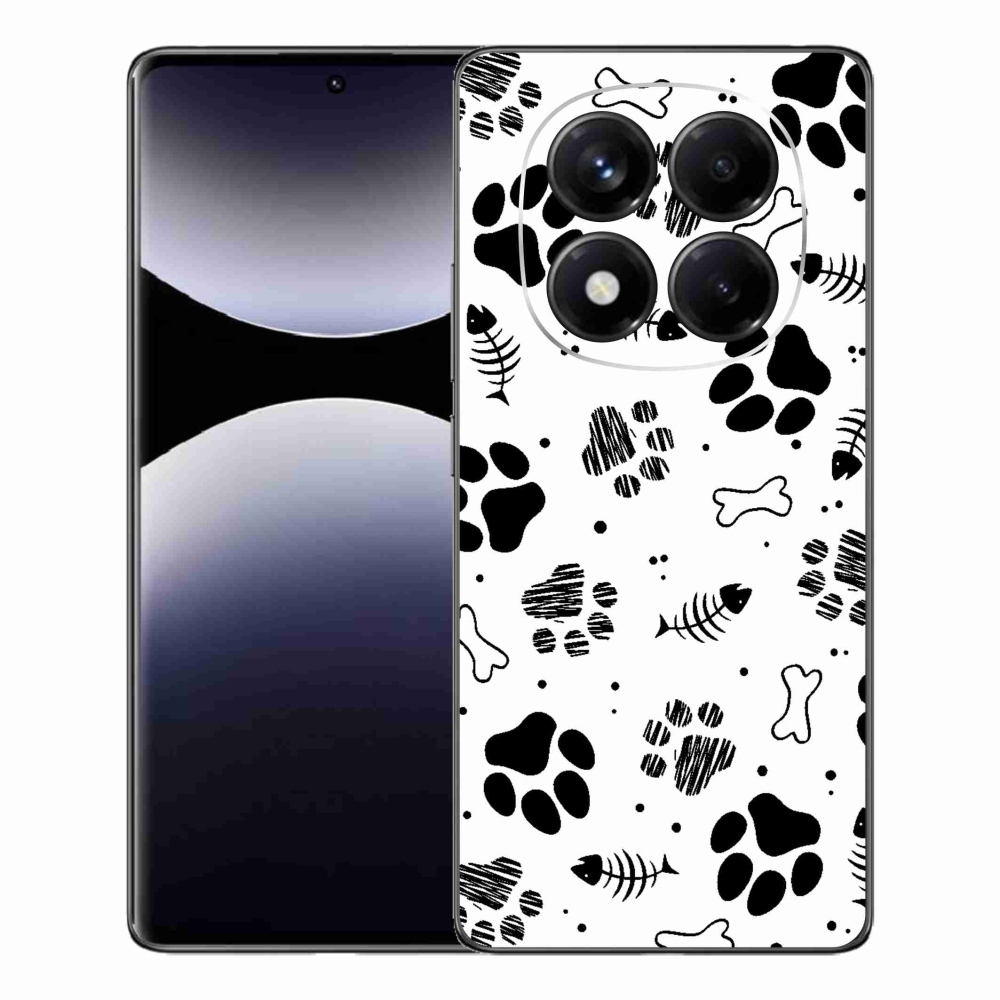 Gelový kryt mmCase na Xiaomi Redmi Note 14 Pro - psí tlapky 1