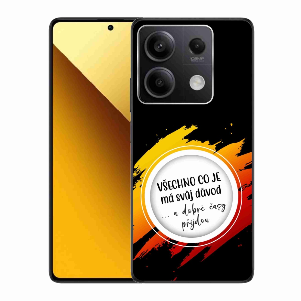 Gelový kryt mmCase na Xiaomi Redmi Note 13 5G - citát 3 černé pozadí